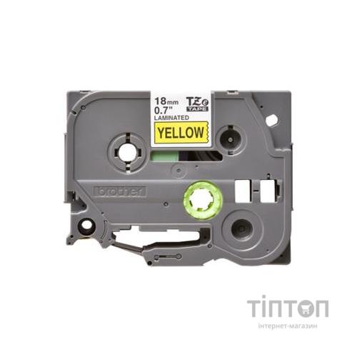 Стрічка для принтера етикеток Brother TZE641, 18мм, черный на желтом (TZE641)