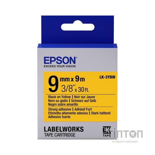 Стрічка для принтера етикеток Epson LK3YBW (C53S653005)