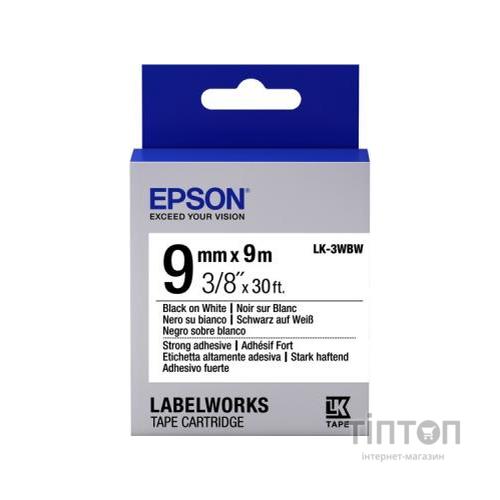 Стрічка для принтера етикеток Epson LK3WBW (C53S653007)