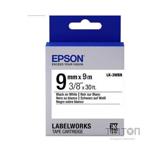 Стрічка для принтера етикеток Epson LK-3WBN (C53S653003)