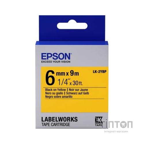Стрічка для принтера етикеток Epson LK2YBP (C53S652002)