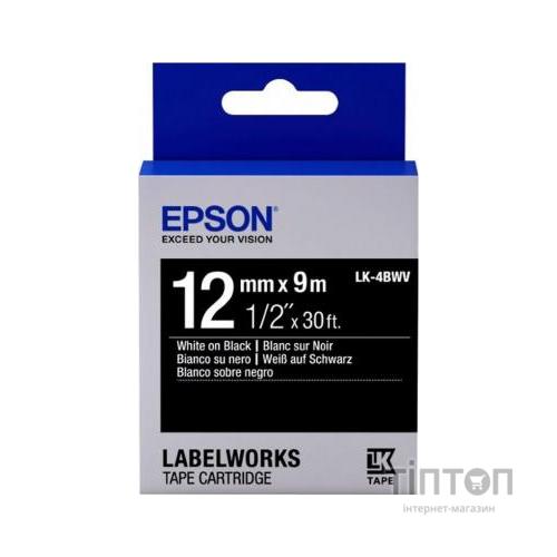 Стрічка для принтера етикеток Epson LK4BWV (C53S654009)