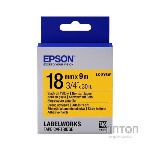 Стрічка для принтера етикеток Epson LK5YBW (C53S655010)