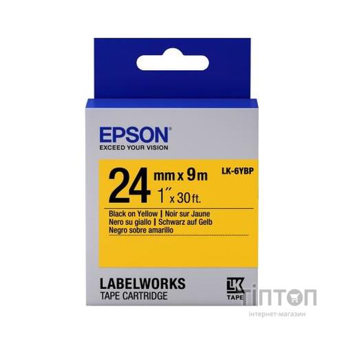Стрічка для принтера етикеток Epson LK6YBP (C53S656005)