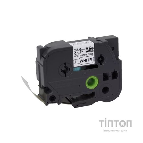 Стрічка для принтера етикеток UKRMARK B-HS251, термоусадочная трубка 23,6мм х 1,5м, black on white, совместимая с HSe251 (900533)