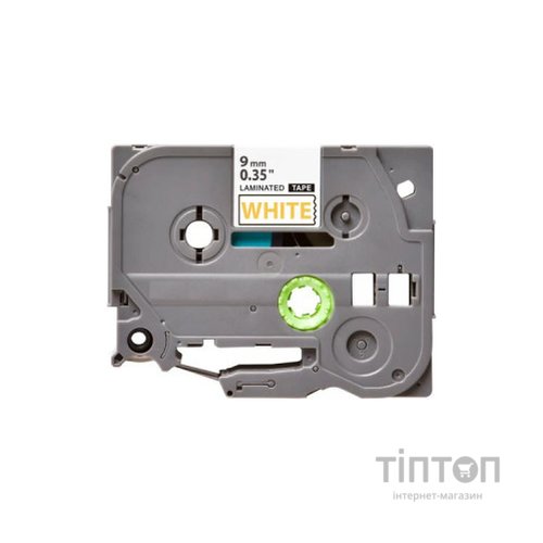 Стрічка для принтера етикеток UKRMARK B-T321P, ламінована, 9мм х 8м, gold on white, аналог TZe321 (900785)