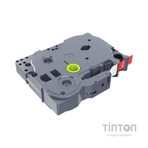 Стрічка для принтера етикеток UKRMARK B-T425P, ламінована, 9мм х 8м, white on red, аналог TZe425 (900555)