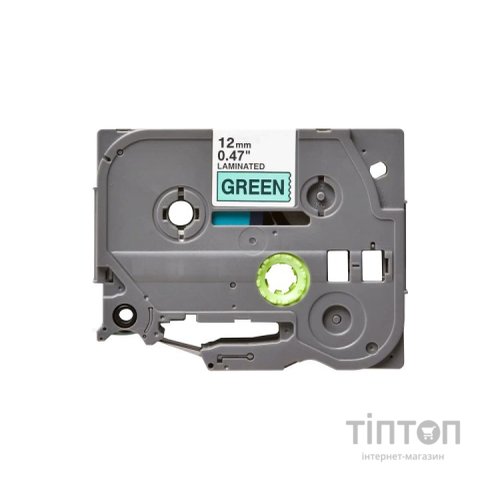 Стрічка для принтера етикеток UKRMARK B-T731P-BK/GR, сумісна з TZE731. Розміри стрічки: 12 мм х 8 м. black on зелений (900600)