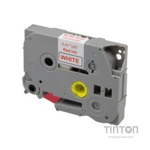 Стрічка для принтера етикеток UKRMARK RL-B-S-T232P-RE/WT, аналог TZES232. підвищеної адгезії 12 мм (900233)