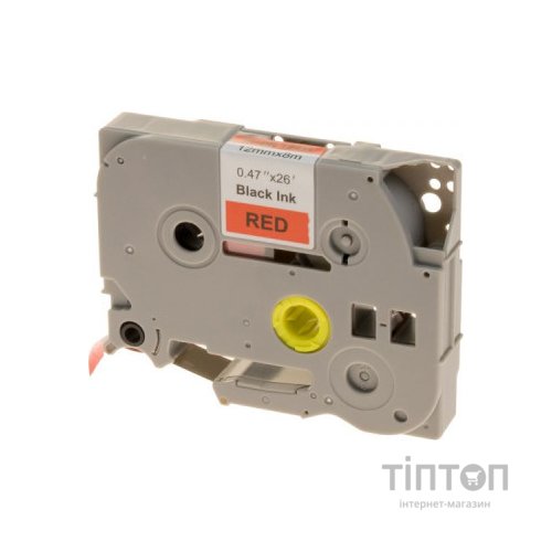 Стрічка для принтера етикеток UKRMARK RL-B-S-T431P-BK/RE, аналог TZES431. підвищеної адгезії 12 мм (900234)