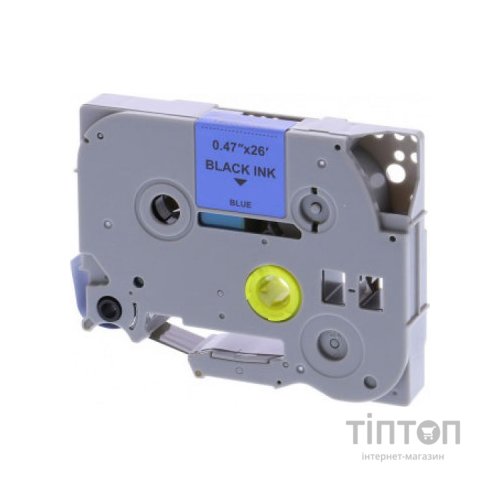 Стрічка для принтера етикеток UKRMARK RL-B-S-T531P-BK/BL, аналог TZES531. підвищеної адгезії 12 мм (900235)