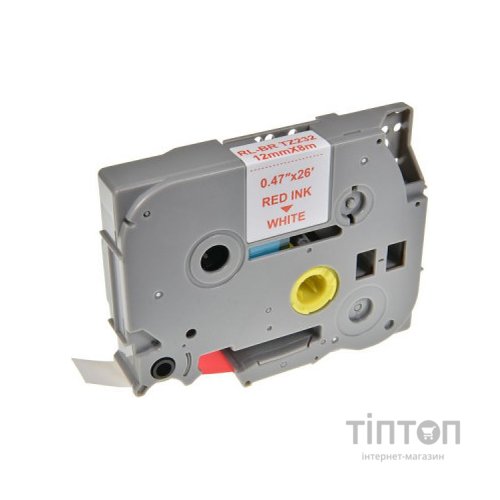 Стрічка для принтера етикеток UKRMARK RL-B-T232P-RE/WT, аналог TZE232. 12 мм х 8 м (900243)