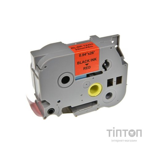 Стрічка для принтера етикеток UKRMARK RL-B-T451P-BK/RE, аналог TZE451. 24 мм х 8 м (900249)