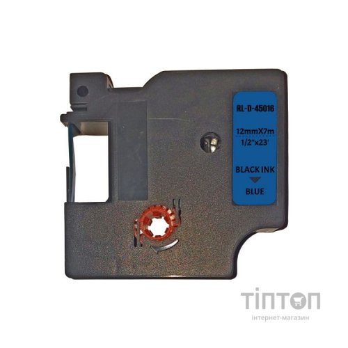 Стрічка для принтера етикеток UKRMARK RL-D-45016P-BK/BL, аналог DYMO S0720560, 12мм х 7м. (900297)