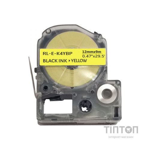 Стрічка для принтера етикеток UKRMARK RL-E-K4LBP-BK/BL, аналог LK4LBP. 12 мм х 9 м (900270)