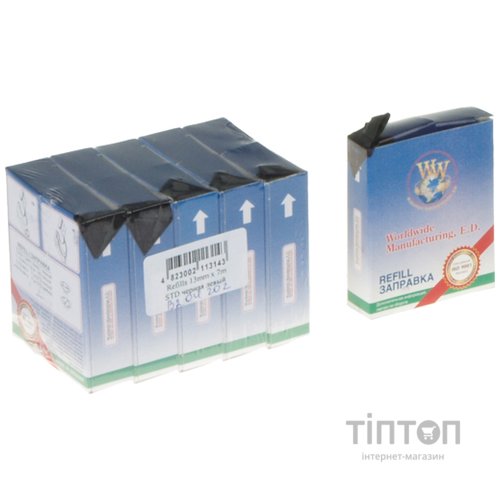 Стрічка до принтерів 8мм х 7м STD к. Black*5шт WWM (R8.7S5)