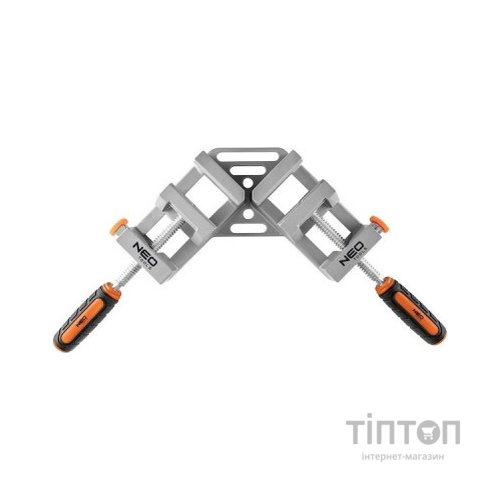 Струбцина Neo Tools кутова, алюмінієва, дві напрямні 75 мм, 70х70мм (45-491)