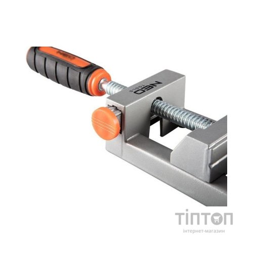 Струбцина Neo Tools кутова, алюмінієва, дві напрямні 75 мм, 70х70мм (45-491)