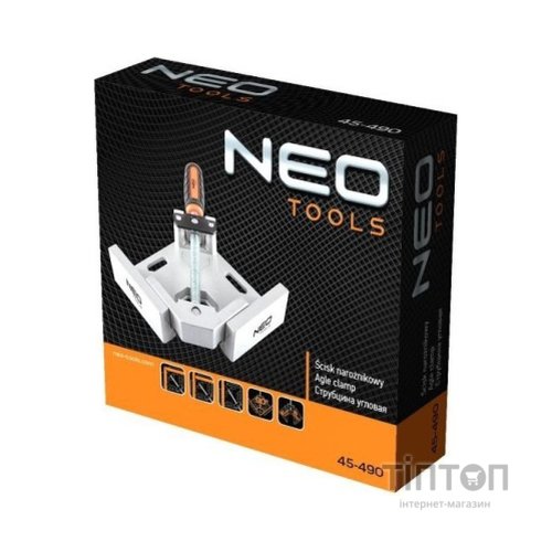 Струбцина Neo Tools кутова, алюмінієва, напрямна 95 мм, 70х70мм (45-490)