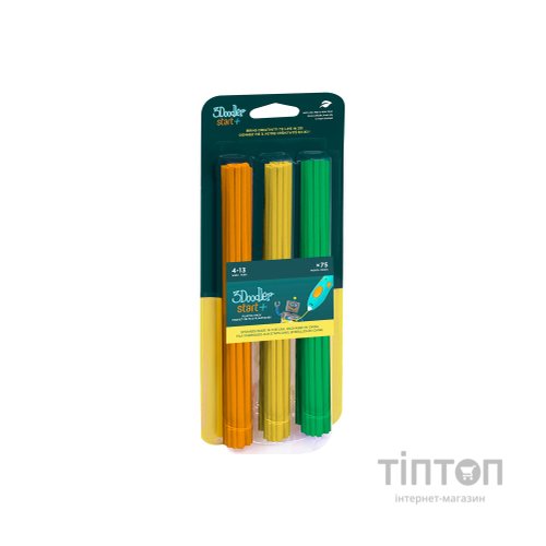 Стрижень для 3D-ручки 3Doodler набір Мікс (75 шт: помаранчевий, жовтий, зелений) (3DS-ECO-MIX2-75)