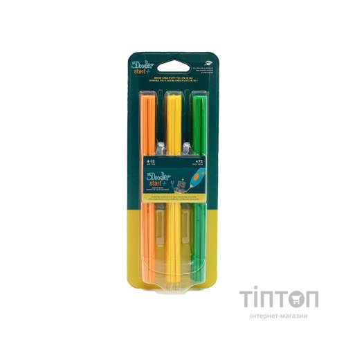 Стрижень для 3D-ручки 3Doodler набір Мікс (75 шт: помаранчевий, жовтий, зелений) (3DS-ECO-MIX2-75)