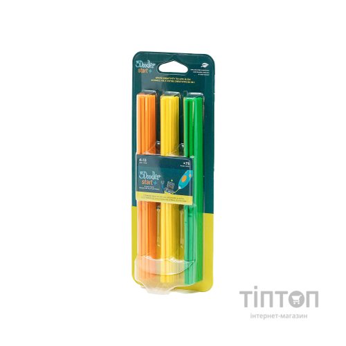 Стрижень для 3D-ручки 3Doodler набір Мікс (75 шт: помаранчевий, жовтий, зелений) (3DS-ECO-MIX2-75)