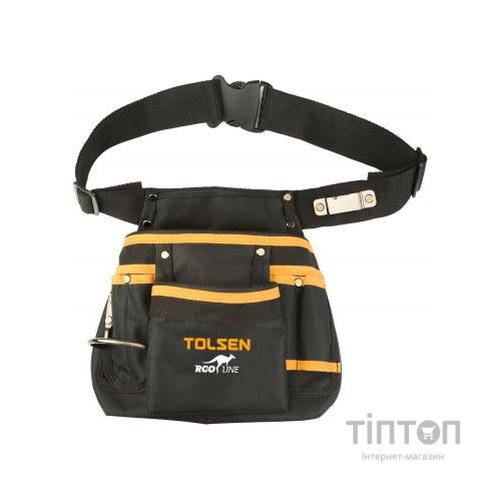 Сумка для інструмента Tolsen "ПРОФІ" сумка-пояс 11 кишень, тримачі молотка, рулетки (80120)