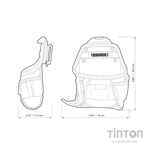 Сумка для інструмента ToughBuilt швидкознімна кобура для компактного дриля (TB-CT-24)