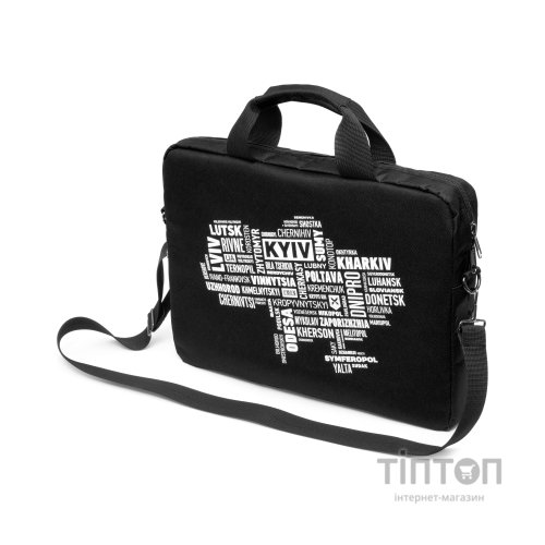 Сумка для ноутбука Vinga 14" NB1402 Black, white print (NB1402UWBK)