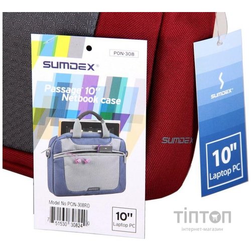 Сумка до ноутбука 10.2" Sumdex PON-308RD червоний
