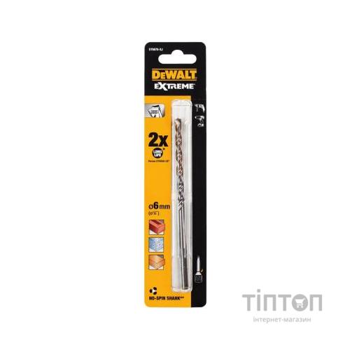 Свердло DeWALT EXTREME, D 6 мм, L150 мм, WL100 (DT6676)