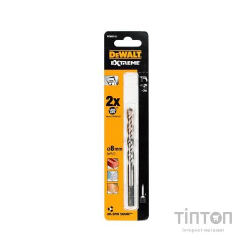 Свердло DeWALT EXTREME, D 8 мм, L120 мм, WL80 (DT6682)