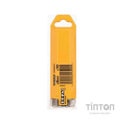 Свердло DeWALT EXTREME INDUSTRIAL COBALT HSS-CO, 9 х 125 х 78 мм, 10 шт (DT4940)