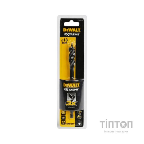 Свердло DeWALT по дереву спіральне, D=13 мм, L=152 мм, WL=100 мм, 1 шт (DT90239)