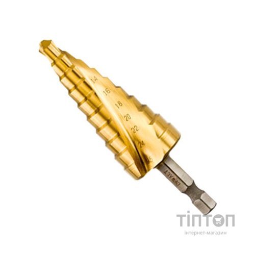 Свердло DeWALT по металу EXTREME IMPACT, ступінчасте, HSS-G, 14-25 мм, D хвостовика 6,35 мм (DT5030)