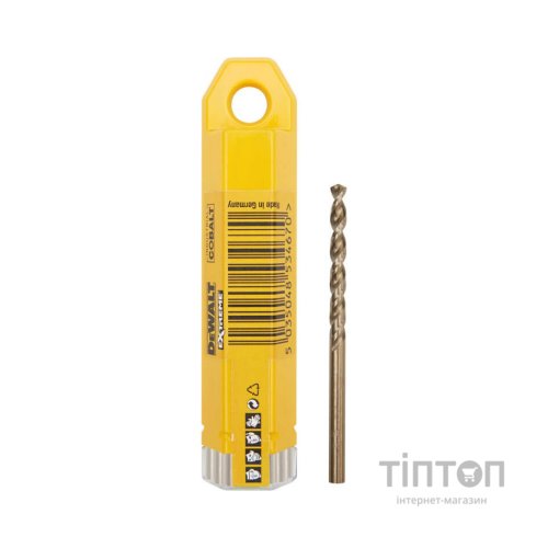 Свердло DeWALT по металу EXTREME INDUSTRIAL COBALT HSS-CO, 3.5 х 70 х 39 мм, 10 шт (DT4923)