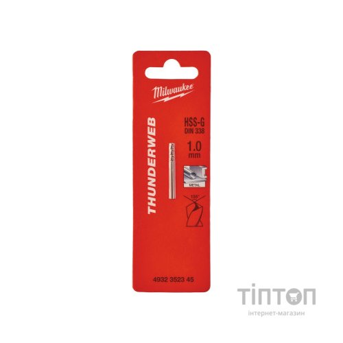 Свердло Milwaukee по металу THUNDERWEB HSS-G DIN338, 1,0x34 мм, 2шт (4932352345)