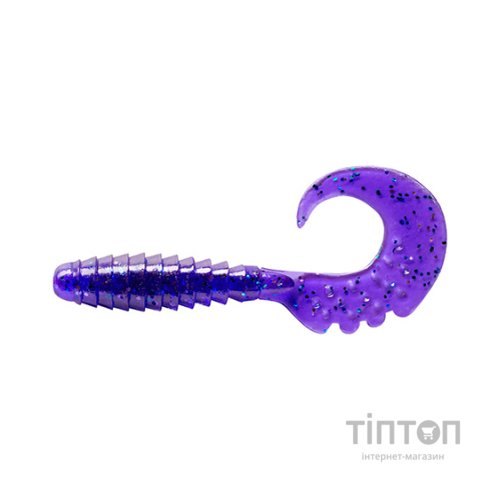 Силікон рибальський FishUP Fancy Grub 2" 060 - Dark Violet/Павлина&Silver (10шт/уп) (1864.03.21)