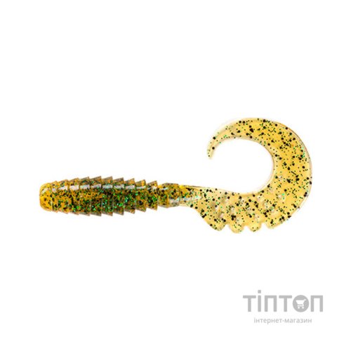 Силікон рибальський FishUP Fancy Grub 2.5" 036 - Caramel/Green&Black (10шт/уп) (1862.00.62)