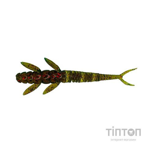 Силікон рибальський FishUP Flit 1.5" 019 - Motor Oil/Red (10шт/уп) (1864.14.27)
