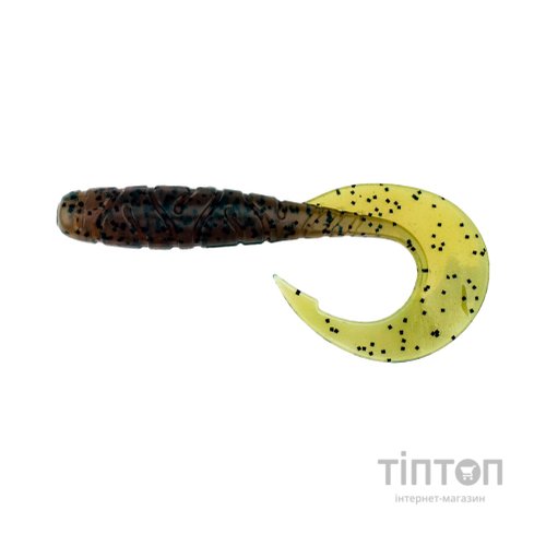 Силікон рибальський FishUP Mighty Grub 4.5" 017 - Motor Oil Pepper (4шт/уп) (1864.04.34)