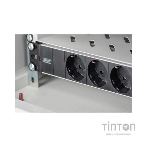 Силовий блок 10" 1U, 16A, 230V 3xSchuko, вилка Schuko Digitus (DN-95411)