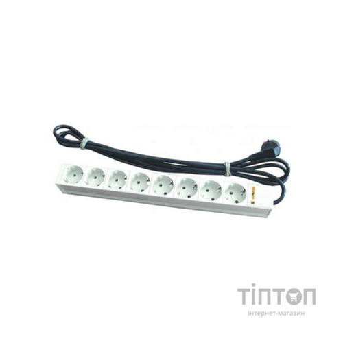 Силовий блок Conteg 19" 1U 8xSchuko, с выключателем, с кабелем (DP-RP-08SCHUS)