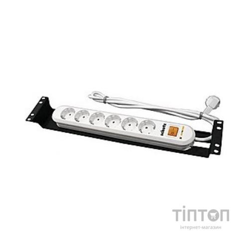 Силовий блок Conteg 19" 2U 6хSchuko, с выключателем, с кабелем (DP-RP-06-SCHUSP)