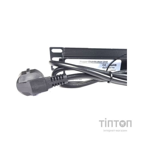 Силовий блок Eserver 19" 8 розеток, выкл., алюм. корпус PDU 220В, 16А (WT-2261A-GER-8WAY)