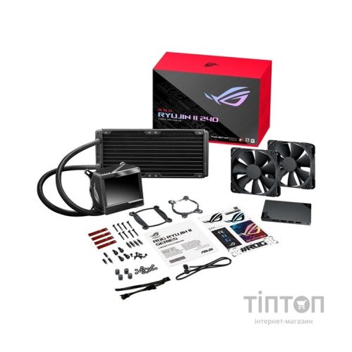 Система рідинного охолодження ASUS ROG RYUJIN II 240 LGA 115x,1700, 2011, 2011-3, 2066AMD AM4, TR4* OLED-дисплей вентил (90RC00A0-M0UAY0)