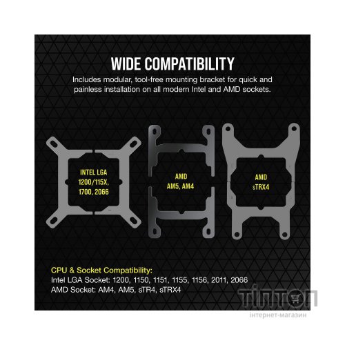 Система рідинного охолодження Corsair iCUE H170i ELITE LCD XT (CW-9060076-WW)