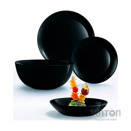 Тарілка Luminarc Diwali Black 19 см десертна (P0789)