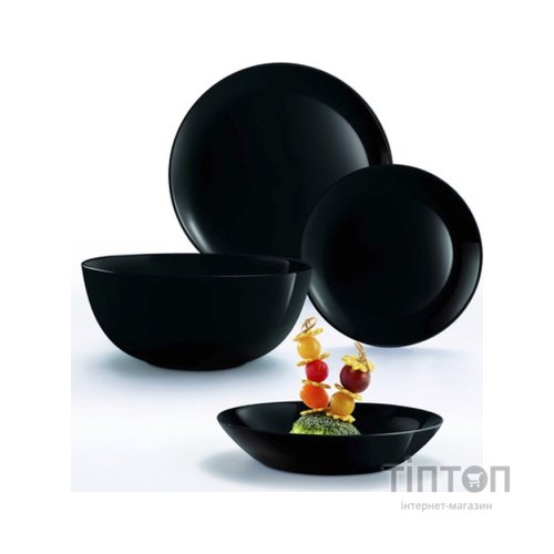 Тарілка Luminarc Diwali Black 25 см обідня (P0867)