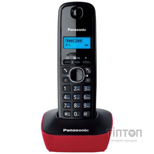 Телефон DECT PANASONIC KX-TG1611UAR Black Red